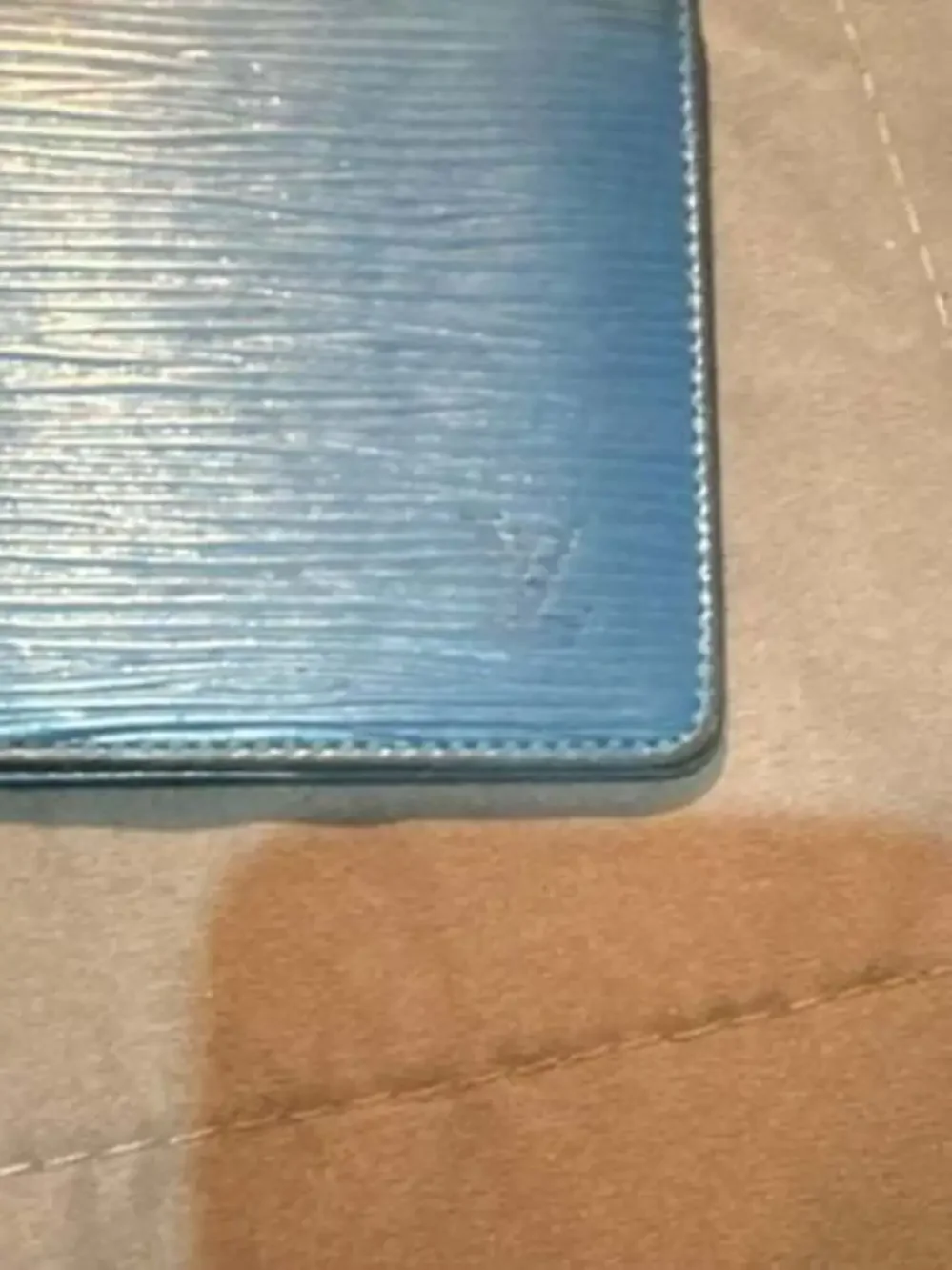 Louis Vuitton Blue Epi Leather Card Holder Wallet
